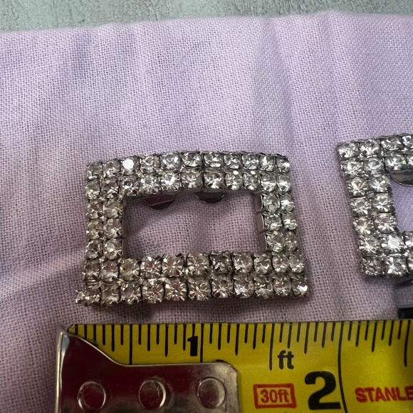 Vintage Rhinestone Shoe Clips - Picture 2 of 5